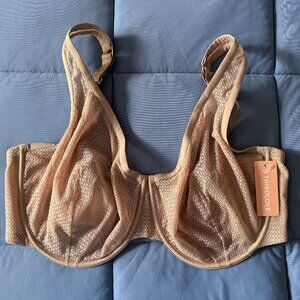 NWT ThirdLove Unlined Modern Mesh Scoop Lace Bra 38H